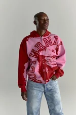 Sp5der Nocturnal Zip Red Hoodie 5