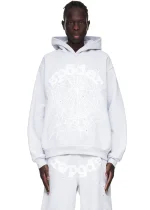sp5der og web hoodie heather grey center