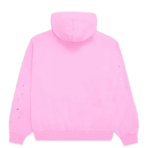 sp5der og web hoodie pink back