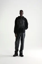 Sp5der Og Web Studded Zip Black Hoodie 3