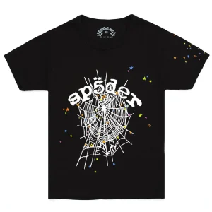 Sp5der Og Web V2 Classic Black Baby Tee