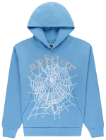 sp5der og web v2 hoodie dusty blue