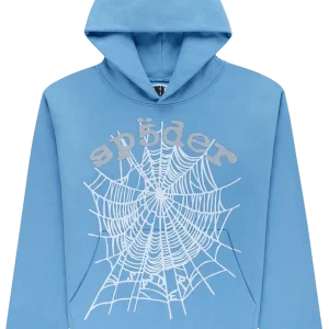 sp5der og web v2 hoodie dusty blue