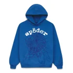 Sp5der Og Web V2 Legacy Blue Hoodie