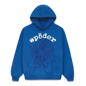 Sp5der Og Web V2 Legacy Blue Hoodie