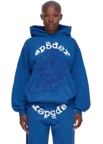 Sp5der Og Web V2 Legacy Blue Hoodie 5