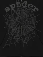 sp5der og web v2 phantom hoodie – black center