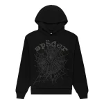 sp5der og web v2 phantom hoodie black
