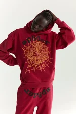 Sp5der Og Web V2 Red Hoodie 3