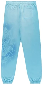 Sp5der Og Web V2 Spray Light Blue Sweatpant 1