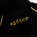 Sp5der Outline Velour Track Black Jacket 11