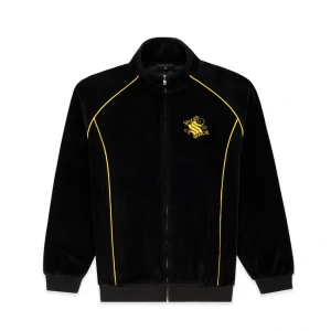 Sp5der Outline Velour Track Black Jacket