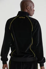 Sp5der Outline Velour Track Black Jacket 5