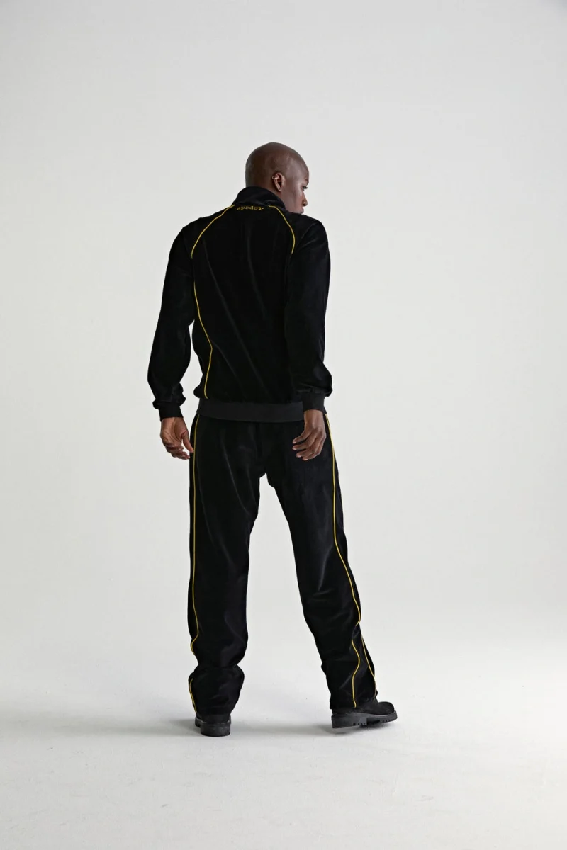 Sp5der Outline Velour Track Black Jacket 7