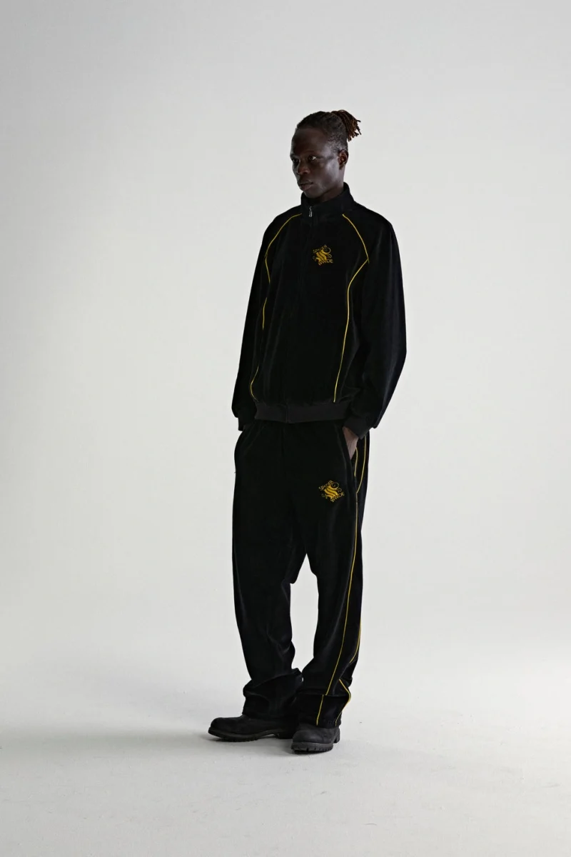 Sp5der Outline Velour Track Black Jacket 9