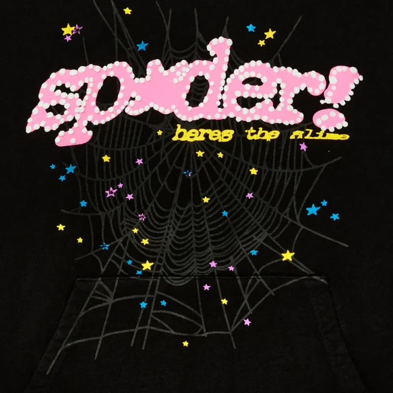 Sp5der P nk V2 Black Hoodie 2