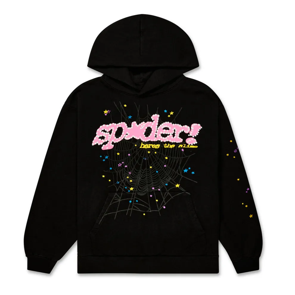 Sp5der P nk V2 Black Hoodie