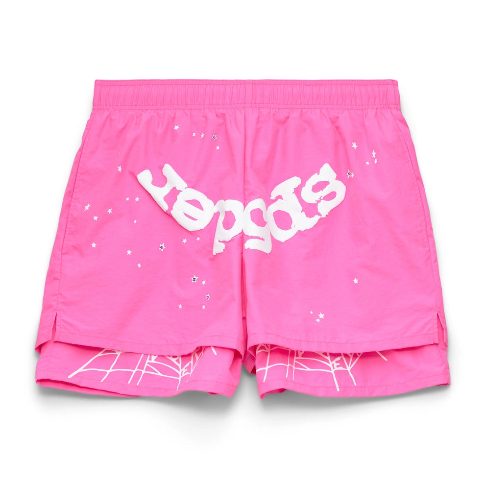 Sp5der Pink Og Web V2 Double Layer Short