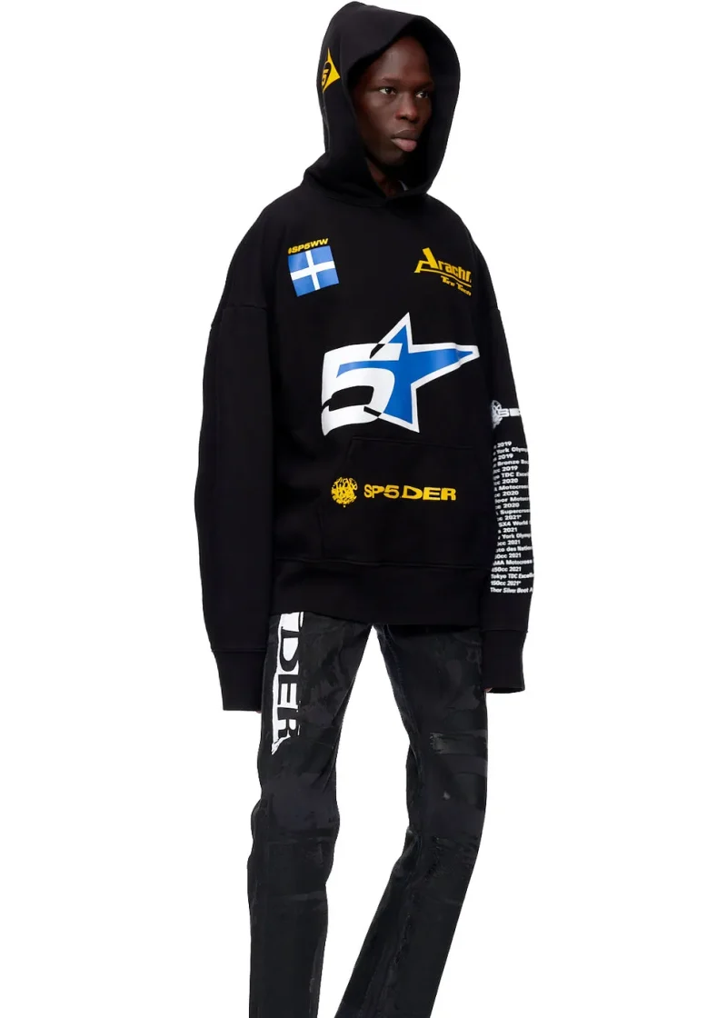 Sp5der Pit Crew Oversized Hoodie 2