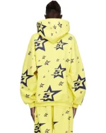 Sp5der Print 5star Yellow Hoodie 4