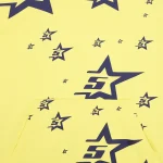 Sp5der Print 5star Yellow Hoodie 7