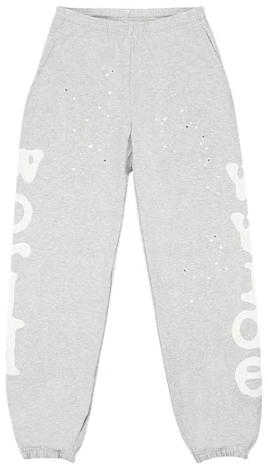 Sp5der Printed Web Grey Sweatpants