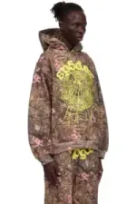 sp5der real tree og web hoodie camo sand right