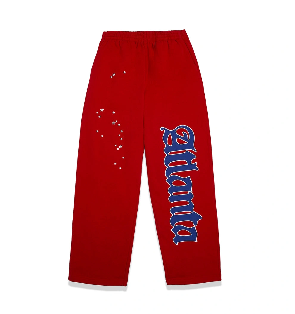 Sp5der Red Atlanta Open Leg Sweatpant