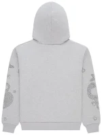 sp5der rhinestone beluga hoodie heather grey back