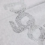 Sp5der Rhinestone Beluga V2 Wide Leg Heather Grey Sweatpant 10