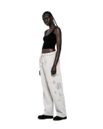 Sp5der Rhinestone Beluga V2 Wide Leg Heather Grey Sweatpant 6