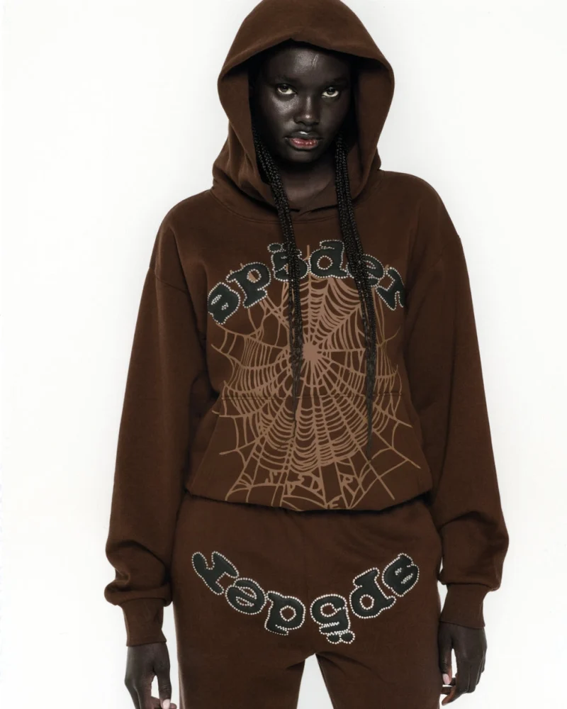 Sp5der Rhinestone Og Web Tracksuit 1