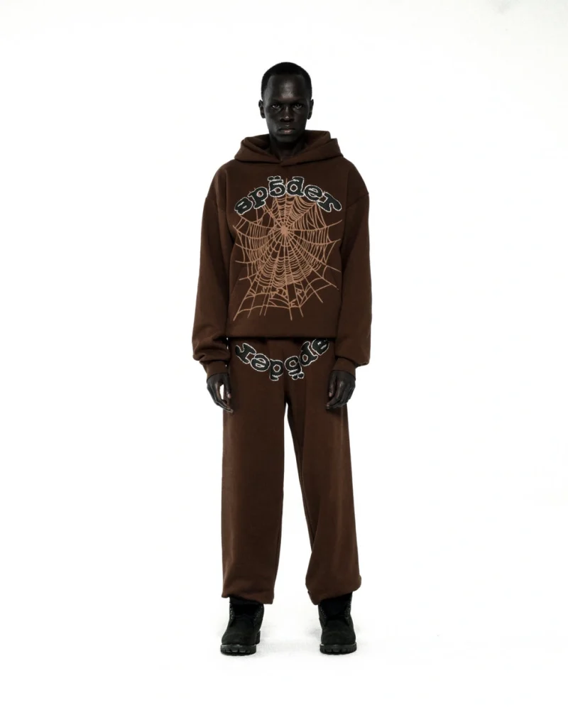 Sp5der Rhinestone Og Web Tracksuit 7