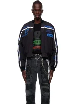 Sp5der Satin Bomber Jacket 3