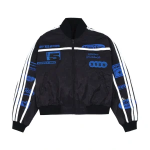 Sp5der Satin Bomber Jacket