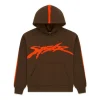 Sp5der Screaming Eagle Hoodie Brown