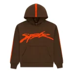 Sp5der Screaming Eagle Hoodie Brown