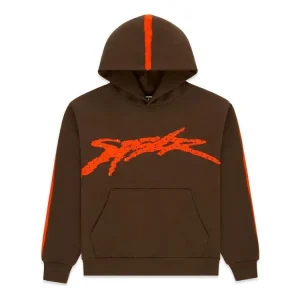 Sp5der Screaming Eagle Hoodie Brown