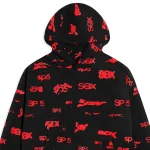 Sp5der Sex Aop Black Hoodie 8