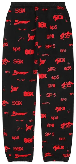 Sp5der Sex Aop Black Sweatpant