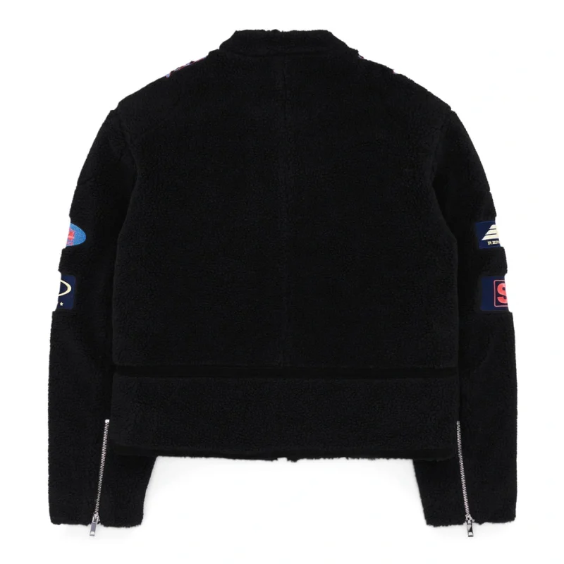 Sp5der Sherpa Hunter Moto Black Jacket 8