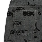 Sp5der Silver Sex Aop Denim Pant 4