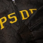 Sp5der Snake Leather Varsity Bomber Jacket 10