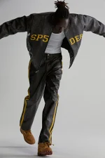 Sp5der Snake Leather Varsity Bomber Jacket 4