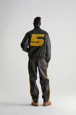 Sp5der Snake Leather Varsity Bomber Jacket 7