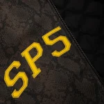 Sp5der Snake Leather Varsity Bomber Jacket 8