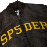 Sp5der Snake Leather Varsity Bomber Jacket 9
