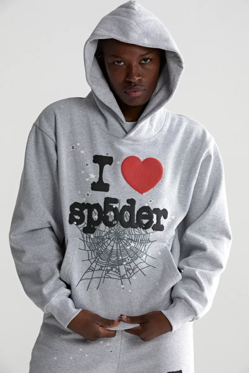 Sp5der Souvenir Hoodie Heather Grey 1