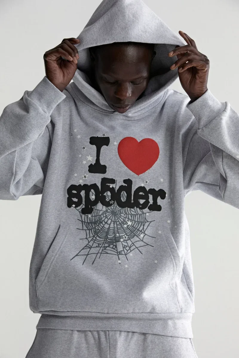 Sp5der Souvenir Hoodie Heather Grey 3