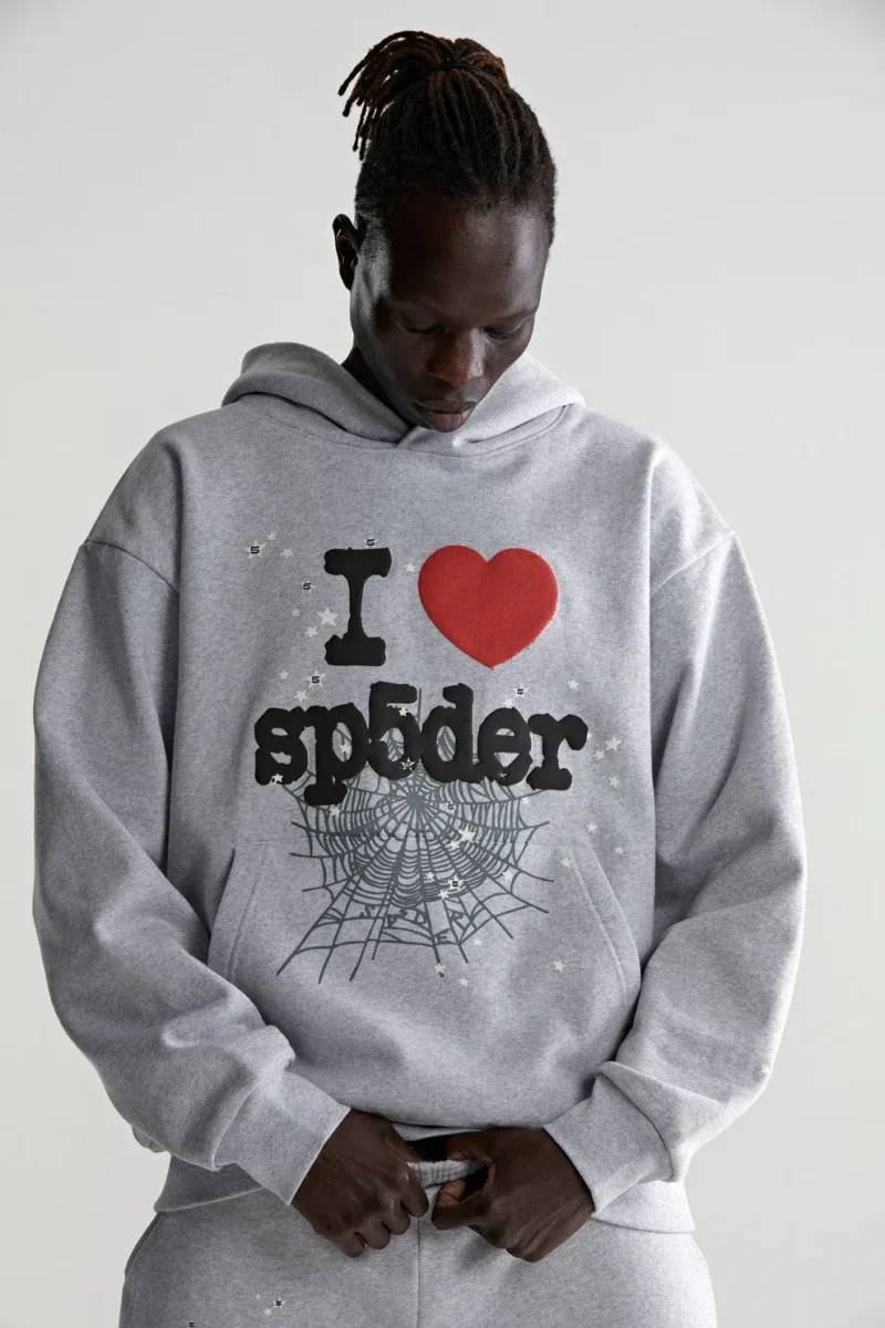 Sp5der Souvenir Hoodie Heather Grey 4